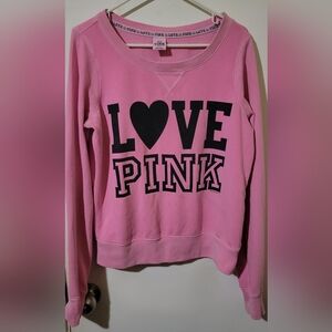 Victoria's Secret PINK Y2K 2011 Pink Pullover Sweatshirt Size Large